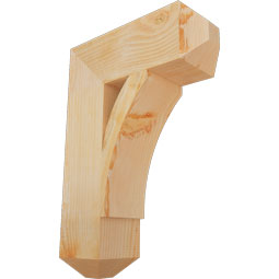 Ekena Millwork BKT0604X18X26THR04RDF $140.40 - Rustic Wood Bracket