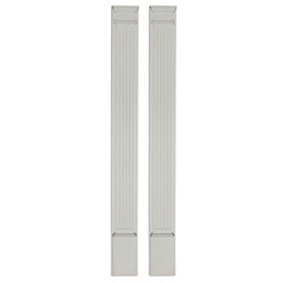  - PIL05X90X02-2 - 5"W x 90"H x 2"D with 13 3/8" Attached Plinth, Fluted Pilaster (pair)