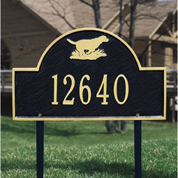 Whitehall Products LLC - WH5136 - 15 3/4"W x 9 1/4"H Retriever Arch One Line Lawn Plaque
