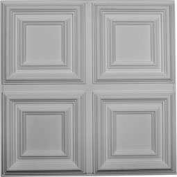 Ekena Millwork - CT24QA - 23 3/4"W x 23 3/4"H 1 5/8"P Quatro Square Ceiling Tile