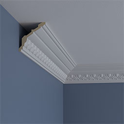 Ekena Millwork - MLD03X03X04EG - 3 1/2"H x 3 1/4"P x 4 3/4"F x 94 1/2"L, (1 1/2" Repeat), Egg and Dart Crown Moulding