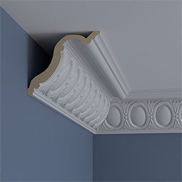 Ekena Millwork - MLD05X06X07EG - 5 1/8"H x 6"P x 7 7/8"F x 94 1/2"L, (3 3/8" Repeat), Egg and Dart Crown Moulding