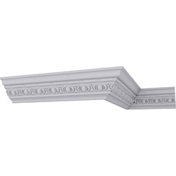 Ekena Millwork - MLD04X04X06JA - 4 3/4"H x 4 3/4"P x 6 3/4"F x 94 3/8"L, (3 1/8" Repeat), Jackson Egg and Dart Crown Moulding