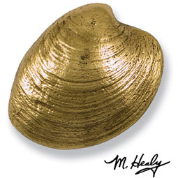 Michael Healy Designs - MH1111 - 4 1/2"W x 2"D x 4"H Michael Healy Quahog Door Knocker, Brass