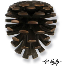 Michael Healy Designs - MH2294 - 4"W x 3"D x 4 1/2"H Michael Healy Pinecone Door Knocker, Oiled Bronze