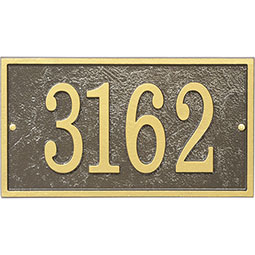 Whitehall Products LLC - WHFER1 - 11"W x 6 1/4"H Fast & Easy Rectangle House Numbers Plaque
