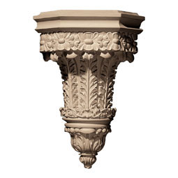 Pearlworks - SCON-101 - Approx. 10-1/4" 14-1/2" x 7" Wall sconce with acanthus and florets.