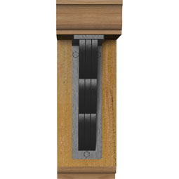 Ekena Millwork - BKTILO01 - Loera Traditional Ironcrest Rustic Timber Wood Bracket