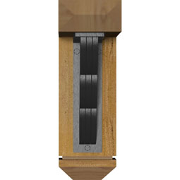 Ekena Millwork - BKTILO03 - Loera Arts & Crafts Ironcrest Rustic Timber Wood Bracket