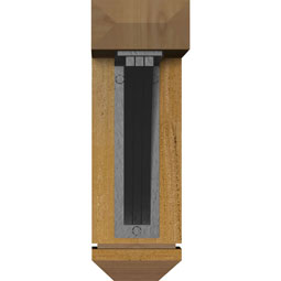 Ekena Millwork - BKTINE03 - Nevio Arts & Crafts Ironcrest Rustic Timber Wood Bracket