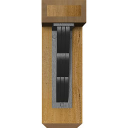 Ekena Millwork - BKTILO04 - Loera Craftsman Ironcrest Rustic Timber Wood Bracket