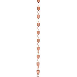 Good Directions - GD461P-8 - 14 Cup Bluebell Pure Copper 8.5 ft. Rain Chain