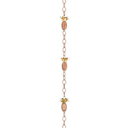 Good Directions - GD483P-8 - Pineapple Pure Copper 8.5 ft. Rain Chain