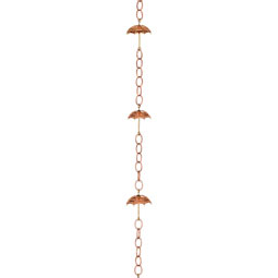 Good Directions - GD486P-8 - Umbrella Pure Copper 8.5 ft. Rain Chain