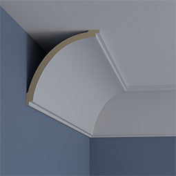 Ekena Millwork - MLD06X06X08CL - 6 1/4"H x 6 1/4"P x 8 7/8"F x 94 1/2"L Classic Cove Crown Moulding