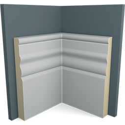 Ekena Millwork - BBD06X04FE - 5 7/8"H x 4"P Federal Baseboard Moulding Inside Corner