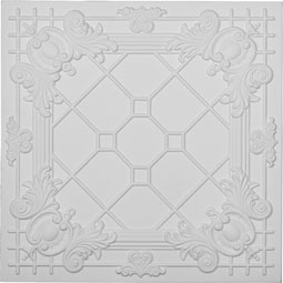 Ekena Millwork - CT24X24HI - 24"W x 24"H x 3/4"P Hillsborough Ceiling Tile