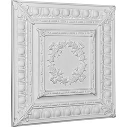Ekena Millwork - CT24X24MI - 24"W x 24"H x 3/4"P Milton Egg & Dart Ceiling Tile