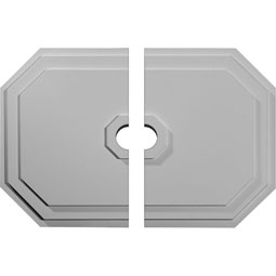 Ekena Millwork - CM25FE2-03500 - 25 1/4"W x 17 1/4"H x 3 1/2"ID x 1 3/4"P Felix Ceiling Medallion, Two Piece (Fits Canopies up to 3 1/2")