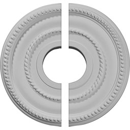 Ekena Millwork - CM12VA2 - 12 1/8"OD x 3 5/8"ID x 3/4"P Valeriano Ceiling Medallion, Two Piece (Fits Canopies up to 6 1/4")