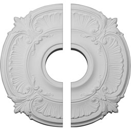 Ekena Millwork - CM18AT2 - 18"OD x 4"ID x 5/8"P Attica Ceiling Medallion, Two Piece (Fits Canopies up to 5")