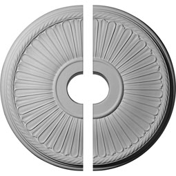 Ekena Millwork - CM20BE12 - 20 1/8"OD x 3 7/8"ID x 1 7/8"P Berkshire Ceiling Medallion, Two Piece (Fits Canopies up to 6 3/8")
