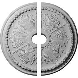 Ekena Millwork - CM27WI2 - 27 1/2"OD x 4"ID x 1 1/2"P Winsor Ceiling Medallion, Two Piece (Fits Canopies up to 4")