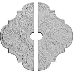 Ekena Millwork - CM29FW2 - 29"OD x 3 5/8"ID x 1 3/8"P Flower Ceiling Medallion, Two Piece (Fits Canopies up to 6 1/4")