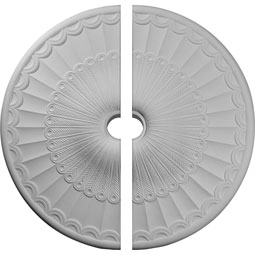 Ekena Millwork - CM36GL2 - 36 5/8"OD x 3 5/8"ID x 2 3/8"P Galveston Ceiling Medallion, Two Piece (Fits Canopies up to 4 3/4")