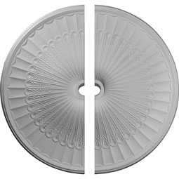 Ekena Millwork - CM51GL2 - 51"OD x 3 5/8"ID x 3 3/8"P Galveston Ceiling Medallion, Two Piece (Fits Canopies up to 5 7/8")