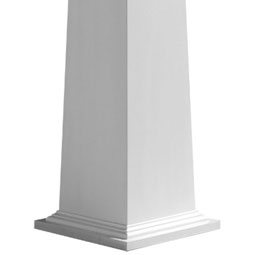 Turncraft Architectural - ECETP - Craftsman Classic Square Tapered Smooth Column w/ Standard Capital & Base