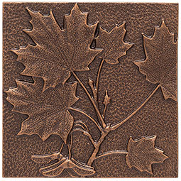 Whitehall Products LLC - WH10243 - 8"L x 8"W x 1"H Maple Leaf Wall Decor, Antique Copper