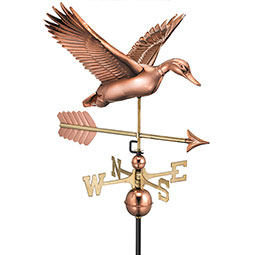 Good Directions - GD9613PA - Flying Duck with Arrow Weathervane - Pure Copper