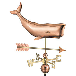 Good Directions - GD9660PA - 28"Whale with Arrow Weathervane - Pure Copper