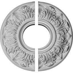 Ekena Millwork - CM13WH2-05500 - 13"OD x 1 3/8"P Whitman Ceiling Medallion, Two Piece (For Canopies up to 5 1/2")