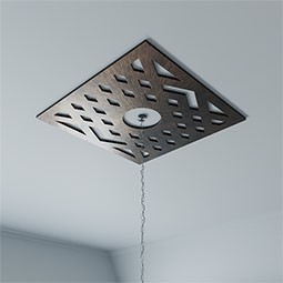 Ekena Millwork - CMPPCH - Chevron Architectural Grade PVC Pierced Ceiling Medallion