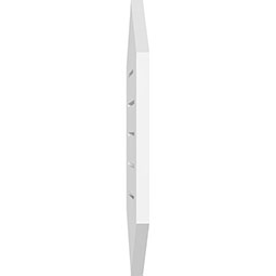 Ekena Millwork - GVPVP01 - Vertical Peaked Surface Mount PVC Gable Vent Standard Frame