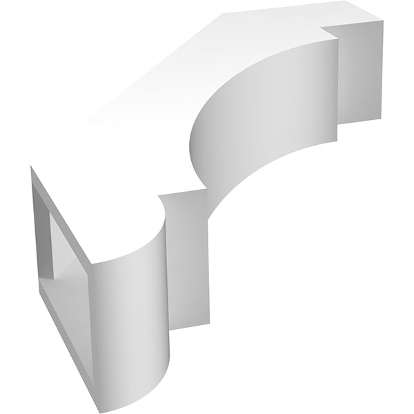 Ekena Millwork - BRCPSASP - Standard Aspen Architectural Grade PVC Knee Brace