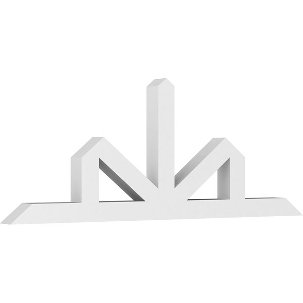 Ekena Millwork - GBPSAR - Saratoga Architectural Grade PVC Gable Bracket Pediment