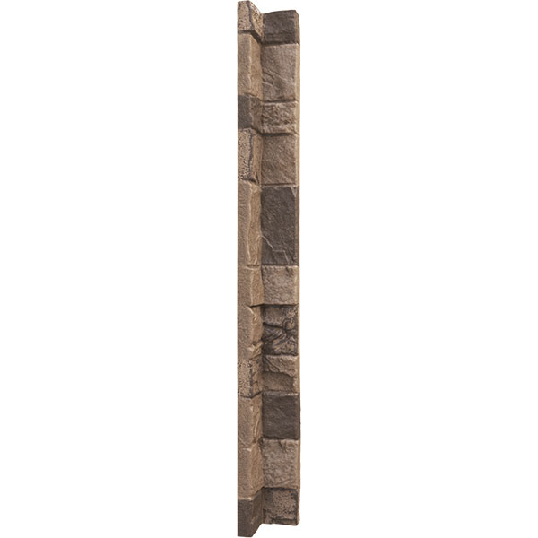 Ekena Millwork - PNUIC03X48 - 3"W x 3"D x 48"H Universal Inside Corner for StoneCraft Faux Riverrock Siding Panels