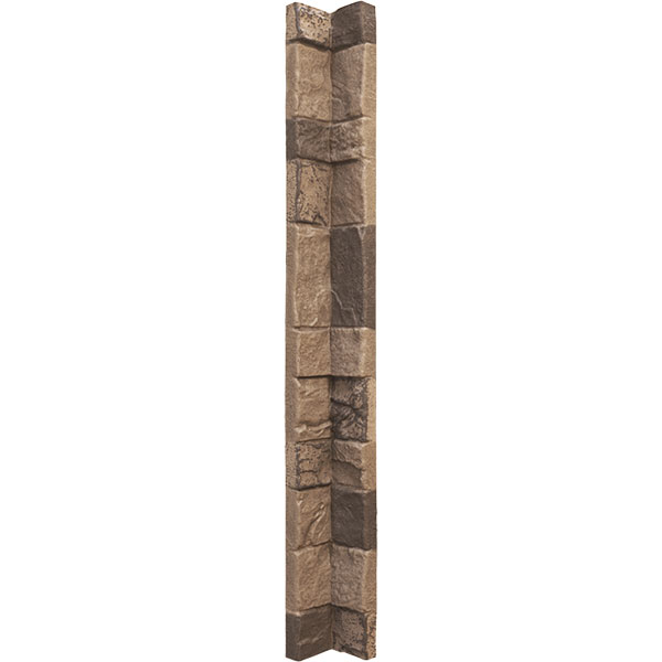 Ekena Millwork - PNUIC03X48 - 3"W x 3"D x 48"H Universal Inside Corner for StoneCraft Faux Stone Siding Panels