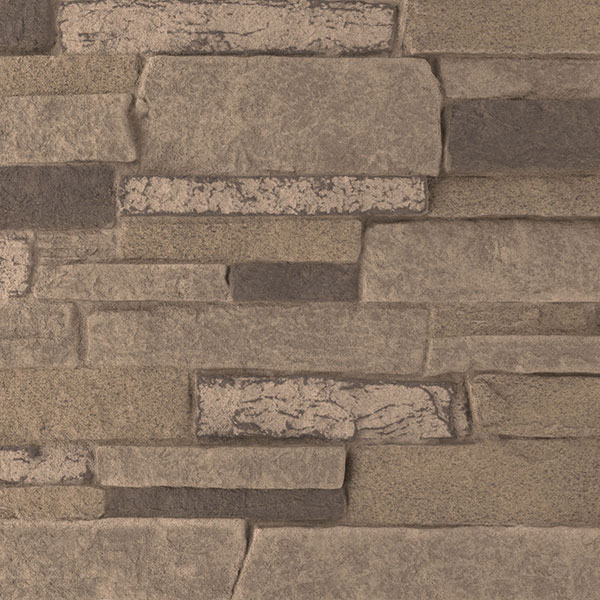 Ekena Millwork - PNUAL-SAMPLE - 9"W x 8"H Acadia Ledge Stacked Stone, StoneCraft Faux Stone Siding Panel