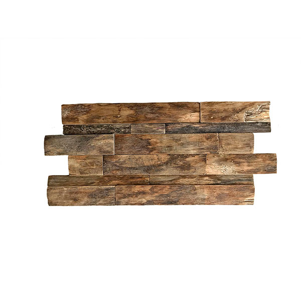 Ekena Millwork - WPW24X12SHMENA - 23 3/4"W x 11 7/8"H x 3/4"P Shipboard Boat Wood Mosaic Wall Tile, Natural Finish