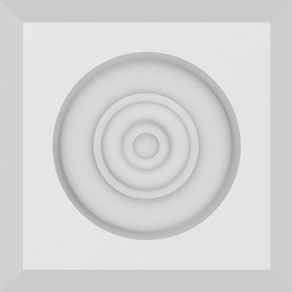 Ekena Millwork - ROSPSDG03 - Standard Sedgwick Bullseye Rosette with Beveled Edge