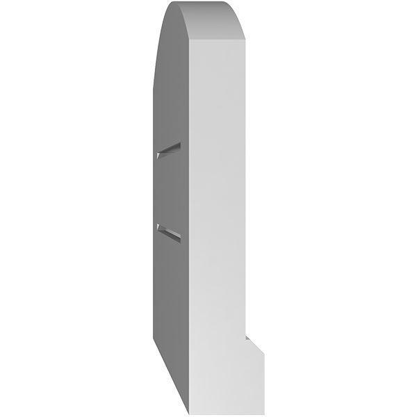 Ekena Millwork - GVPAR03 - Arch Top Surface Mount PVC Gable Vent Brickmould Sill Frame