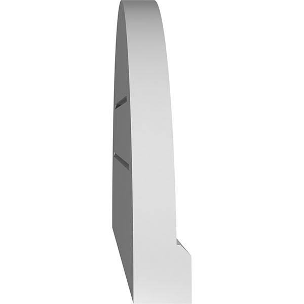 Ekena Millwork - GVPHR03 - Half Round Surface Mount PVC Gable Vent Brickmould Sill Frame