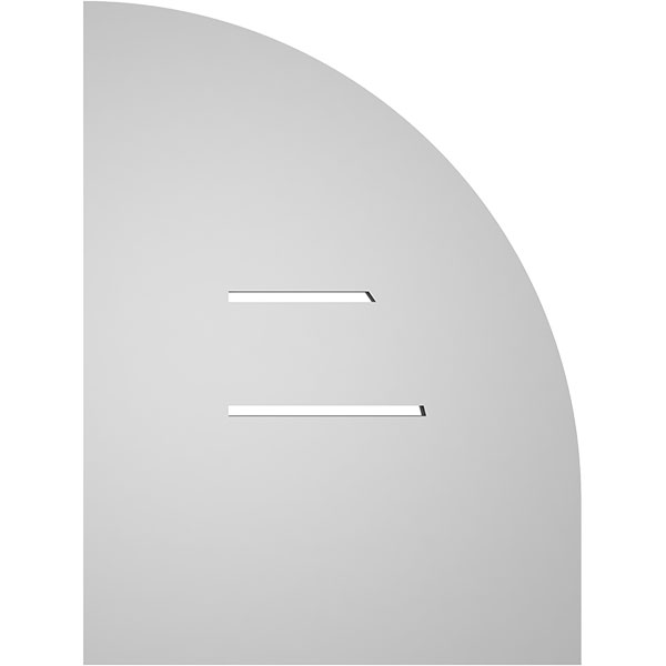 Ekena Millwork - GVPQL01 - Quarter Round Top Left Surface Mount PVC Gable Vent Standard Frame