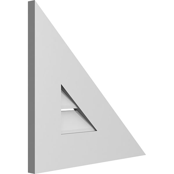 Ekena Millwork - GVPRR01 - Right Triangle Right Side Surface Mount PVC Gable Vent Standard Frame