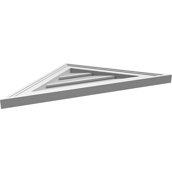 Ekena Millwork - GVPTR02 - Triangle Surface Mount PVC Gable Vent Brickmould Frame