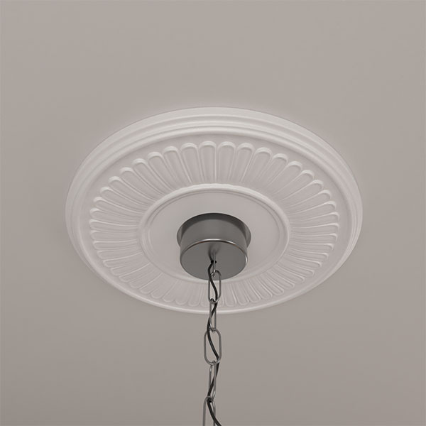 Ekena Millwork - CM15BE_P - 15 3/4"OD x 3 7/8"ID x 3/4"P Berkshire Ceiling Medallion (Fits Canopies up to 7")